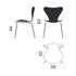 Serie 7™ Chair Coloured Veneer / Chromed Base
